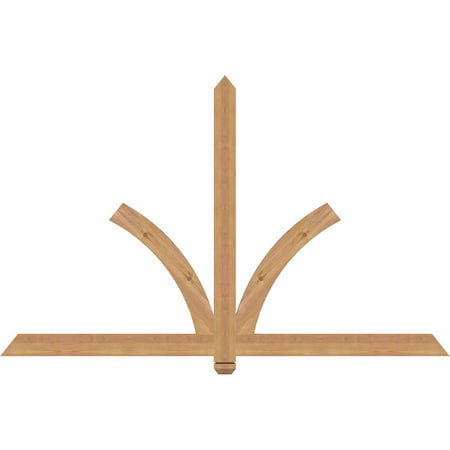 Ekena Millwork Redmond Smooth Timber Gable Bracket, Western Red Cedar, 72"W x 45"H x 1 1/2"D x 3 1/2"F, 15/12 Pitch GBW072X45X0204RED00SWR